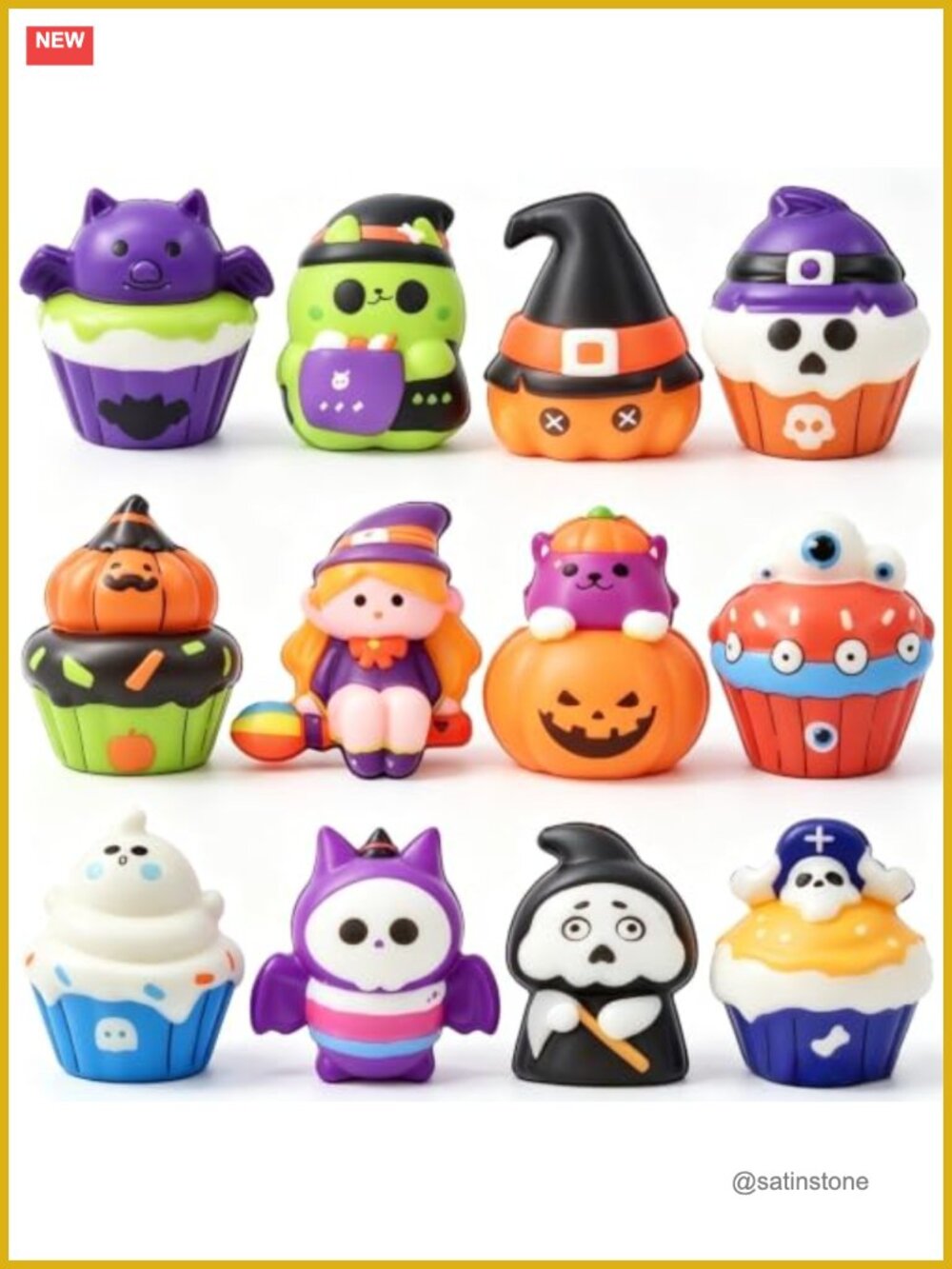 12 Pack Halloween Slow Rising Squishies PU Squeeze Toys Stress Relief Sensory